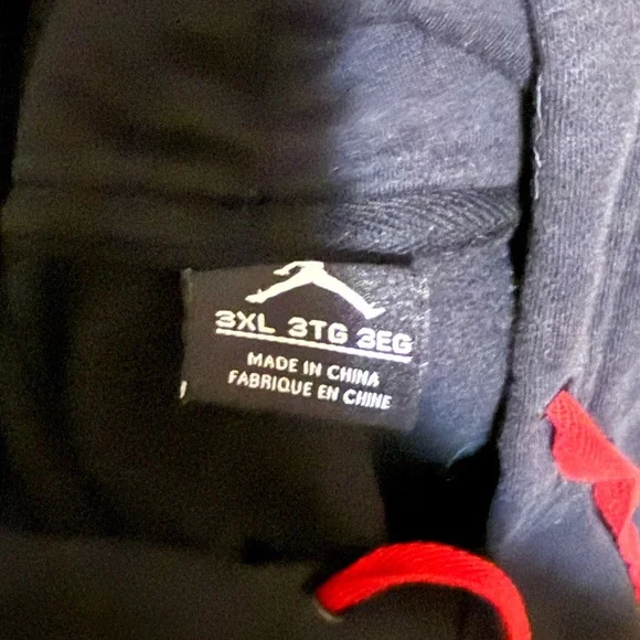 Jordan Flight Men's Big and Tall Black and Teal Hoodie - Picture 6 of 7